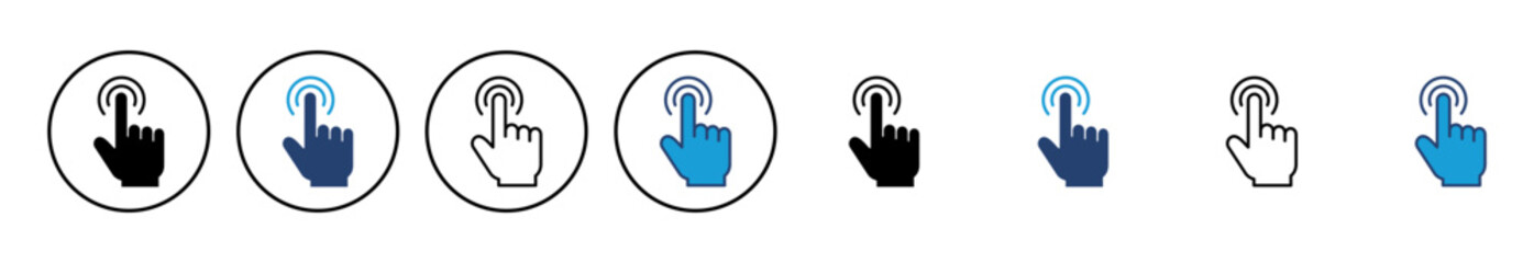 Hand click icon vector. pointer icon vector. hand cursor icon vector