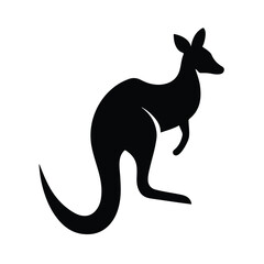 Kangaroo Vector Icon – Minimalist Animal Symbol for Wildlife, Australia, or Nature Themes