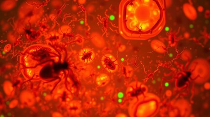 Microscopic Organisms Exploring Scientific Visual