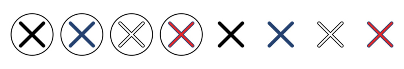 Obraz premium Close vector icon. Delete icon vector. cross sign