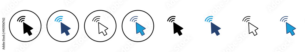 Poster click icon vector. pointer arrow icon. cursor icon vector