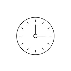 Clock icon for time management and scheduling concepts