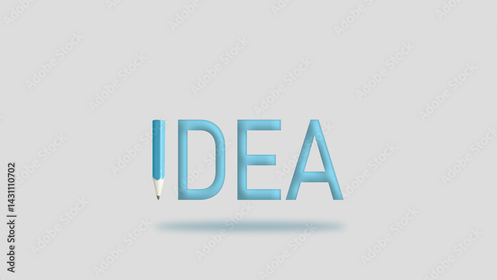 Poster great idea concept as motivational skills and leadership. imagination and creativity concept. space 