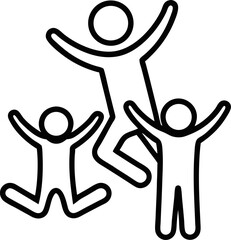 vector illustration of a happy family