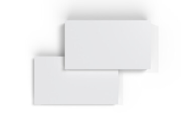 Modern business card mockup on the stack with front and back isolated. Template design for presentation branding identity, namecard, gift card, invitation, game card, greeting card, stationery, ads