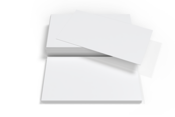 Modern business card mockup on the stack with front and back isolated. Template design for presentation branding identity, namecard, gift card, invitation, game card, greeting card, stationery, ads