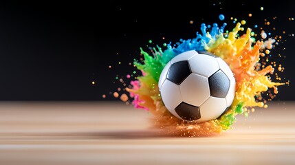 Fototapeta premium Soccer ball explosion