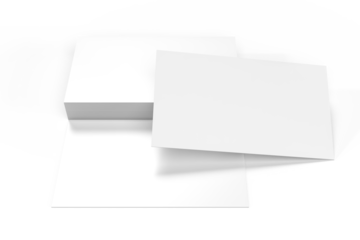 Modern business card mockup on the stack with front and back isolated. Template design for presentation branding identity, namecard, gift card, invitation, game card, greeting card, stationery, ads