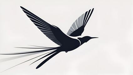 Obraz premium black and white dove