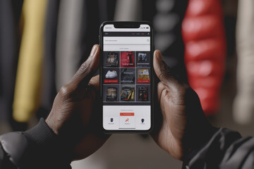 Close-up of a smartphone showing a Cyber ​​Monday flash sale on an e-commerce website.