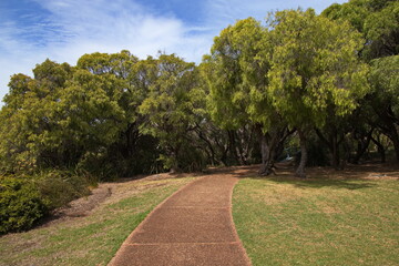Footpath in Town Park in Augusta, Western Australia, Australia
