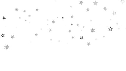 A simple yet beautiful abstract image with white stars scattered across a black background. The twinkling stars create a sense of wonder and magic.