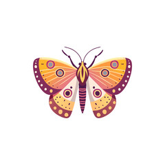 Vector Illustration of butterfly, Cute insect Character for decor