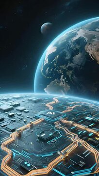A futuristic and high-tech visual scene