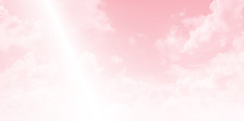 Sky pink, Cloud background. Vector art