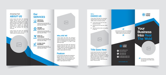 Trifold Brochure template Design with Vector file