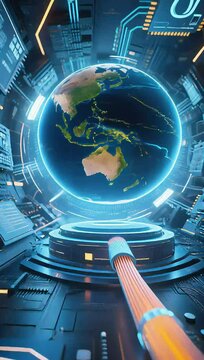 A futuristic and high-tech visual scene