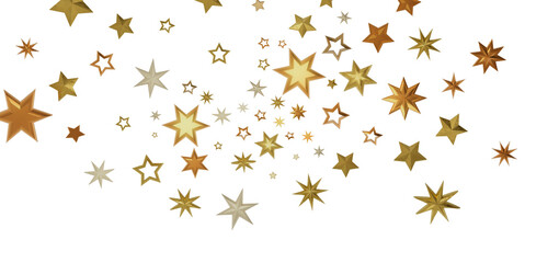 An abstract image of golden stars against a black background, a simple yet elegant design.