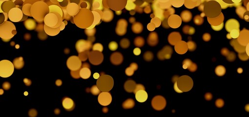 Abstract background with sparkling golden bokeh lights. Perfect for festive designs.
