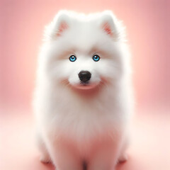 Fototapeta premium Fluffy White Puppy
