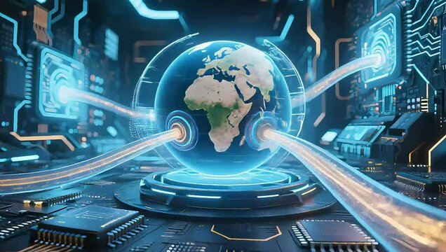 A futuristic and high-tech visual scene