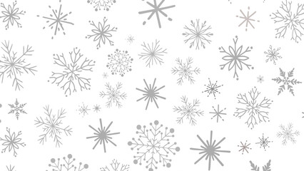 Snowflake Bliss: Striking 3D Illustration Showcasing Falling Holiday Snowflakes