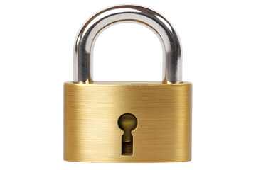 Naklejka premium Solid brass padlock