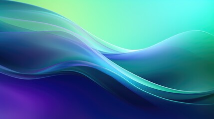 Fototapeta premium Abstract blurred background with neon light, blue green and purple colors, glowing effect, blurred and grainy, vector illustration, dark black gradient background