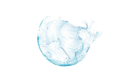 Stunning abstract image of a swirling blue data sphere. Perfect for tech, AI, and network concepts.