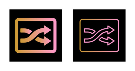 Shuffle Tracks Button Icon Design