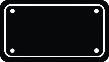 number plate on white background