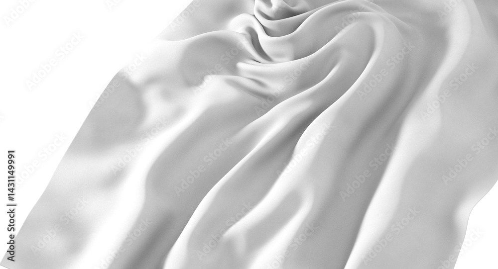 Poster Abstract white liquid splash with a dynamic and smooth flowing texture, perfect for creating a modern and minimalist background.