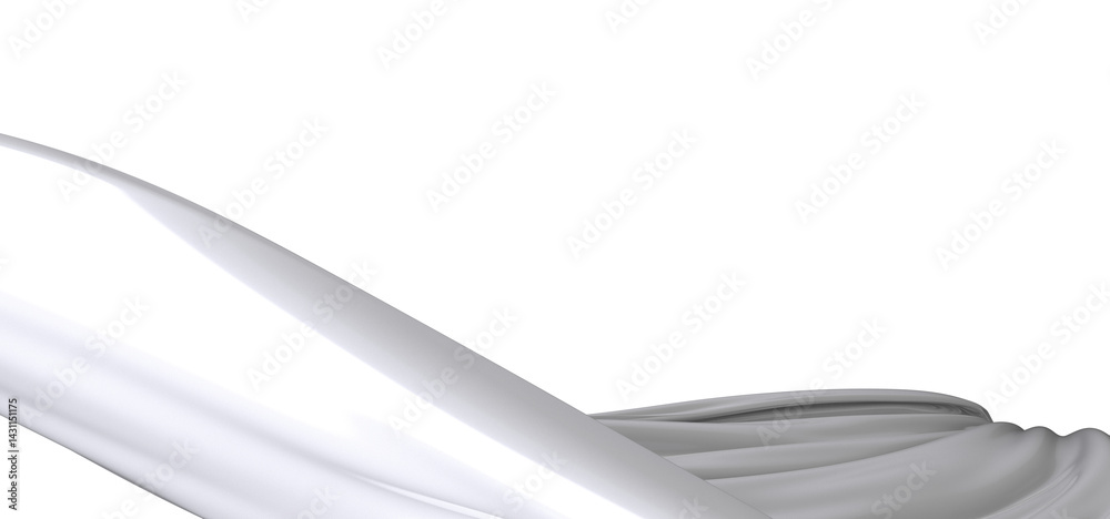 Aufkleber Abstract white liquid splash with a dynamic and smooth flowing texture, perfect for creating a modern and minimalist background.