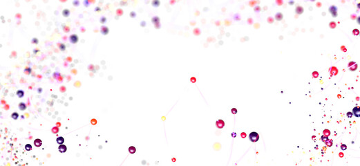 Vibrant abstract background with connected dots. Ideal for technology, science, and network concepts.