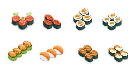 Set Sushi Icons