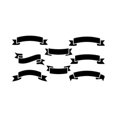 Wavy Banner Ribbons for Stylish Typography Layout