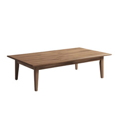 Realistic Wooden Coffee Table Transparent PNG