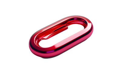 Shiny red oval link