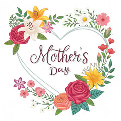 A vector illustration for Happy Mother's Day.