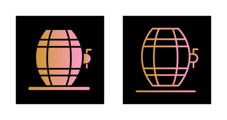 Fototapeta premium Wine Barrel Rack Icon Design