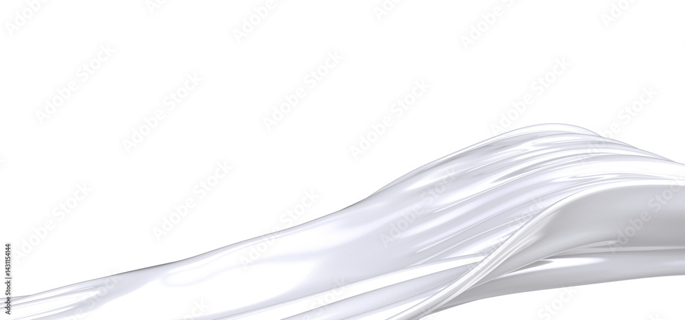 Poster Abstract white liquid splash with a dynamic and smooth flowing texture, perfect for creating a modern and minimalist background.