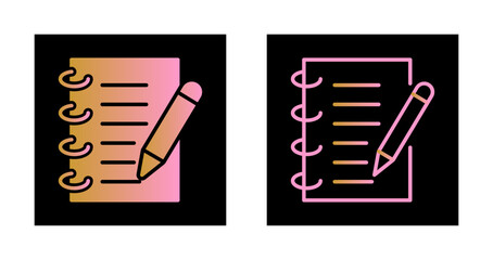 Journalist Notebook Icon Design