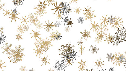 With Realistic Snowflakes Overlay On Light Silver Backdrop. Xmas Holidays