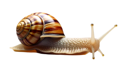 snail on a white background