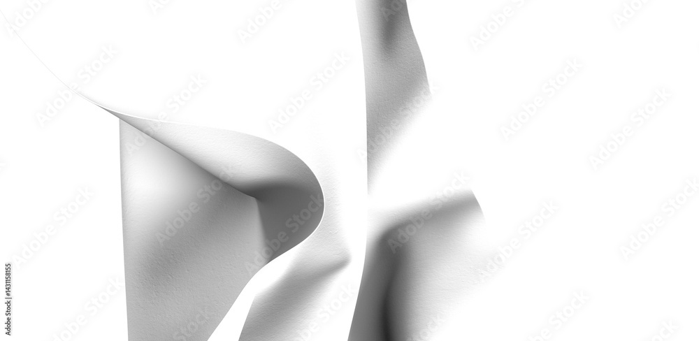 Aufkleber Abstract white liquid splash with a dynamic and smooth flowing texture, perfect for creating a modern and minimalist background.
