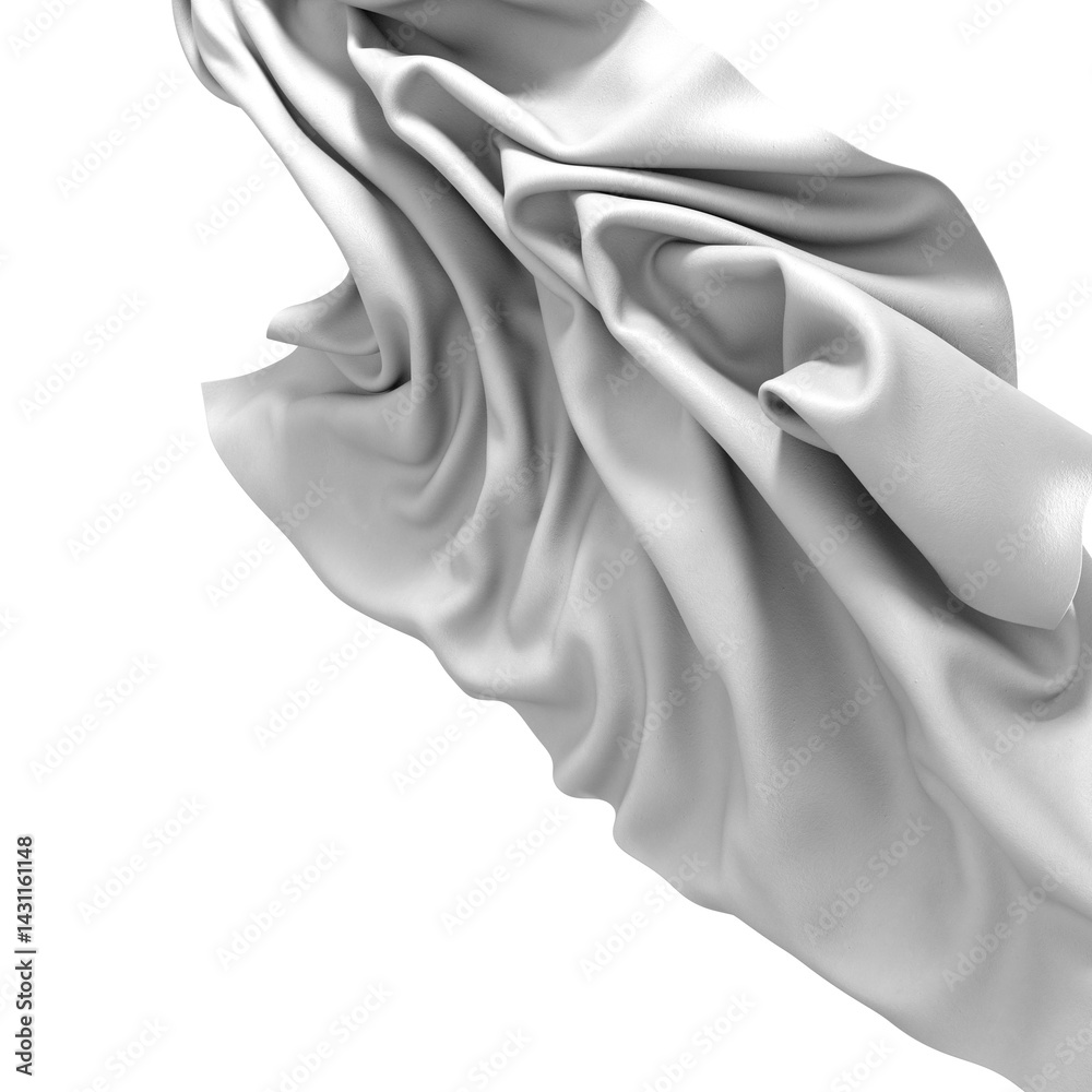 Poster Abstract white liquid splash with a dynamic and smooth flowing texture, perfect for creating a modern and minimalist background.