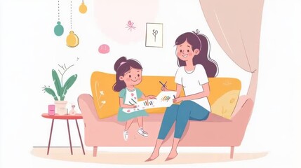 Warmth and creativity: A mother and daughter cherish artistic moments together