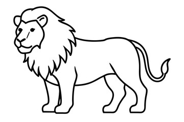 Wild King Line Art
