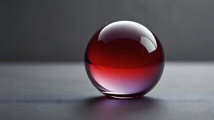 glass ball on red