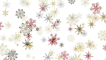Snowflake Bliss: Striking 3D Illustration Showcasing Falling Holiday Snowflakes